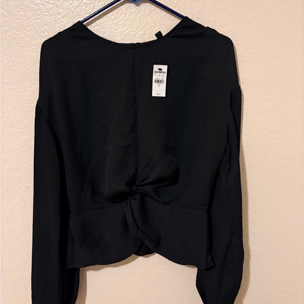 Express Black Long Sleeve Blouse